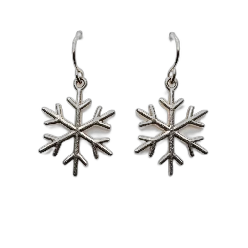 jewelry, crown, pair, earrings, snowflake, design, made, shiny transparent PNG cut-out