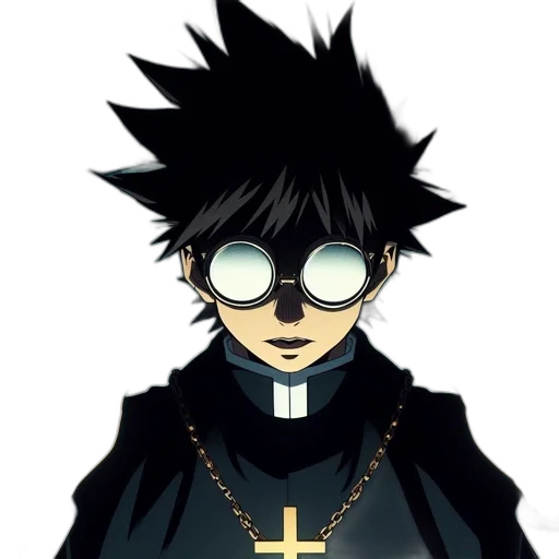 staff, anime, cartoon, comic book art, concept art, dark, animated, figure transparent PNG cut-out