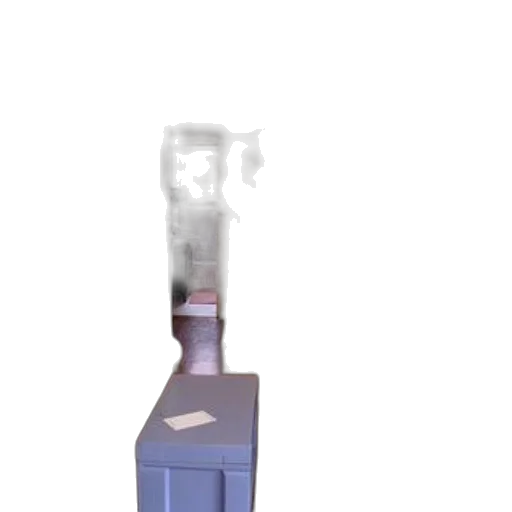 bottle, staff, robot, weapon, 3d render, concept art, vaporwave, photorealistic transparent PNG cut-out