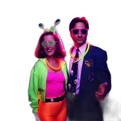 jacket, vaporwave, 3d render, outer space, neon lights, neon, energetic, dance transparent PNG cut-out