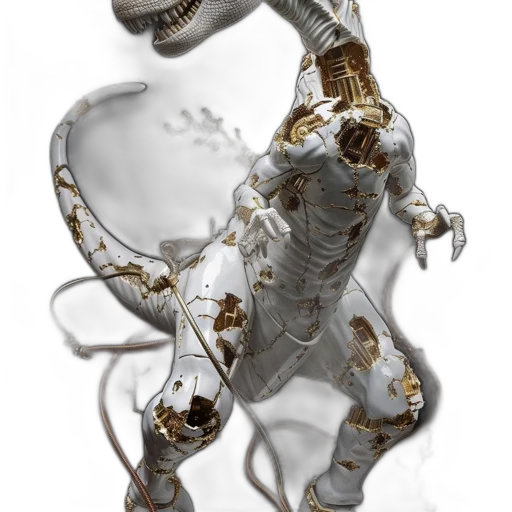 jewelry, robot, dragon, creature, 3d render, concept art, photorealistic, fantasy art transparent PNG cut-out