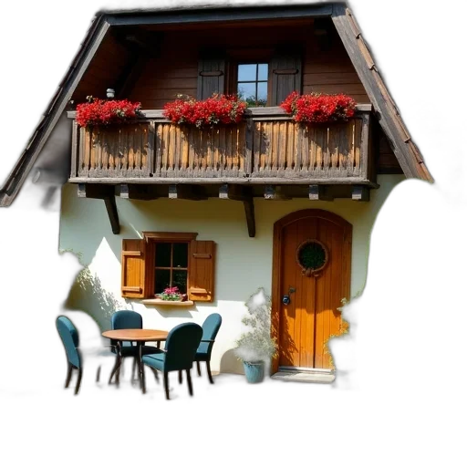 furniture, building, 3d render, photorealistic, concept art, watercolor, quaint, european-style transparent PNG cut-out