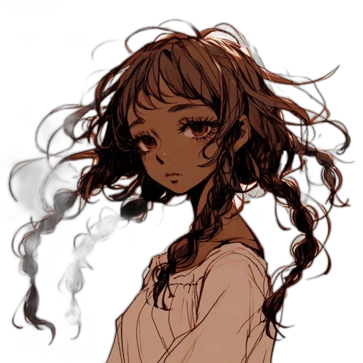 hair, staff, face, mask, anime, concept art, pixel art, watercolor transparent PNG cut-out