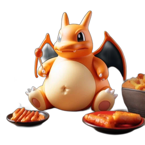 food, dragon, animal, creature, concept art, 3d render, pixel art, fantasy art transparent PNG cut-out