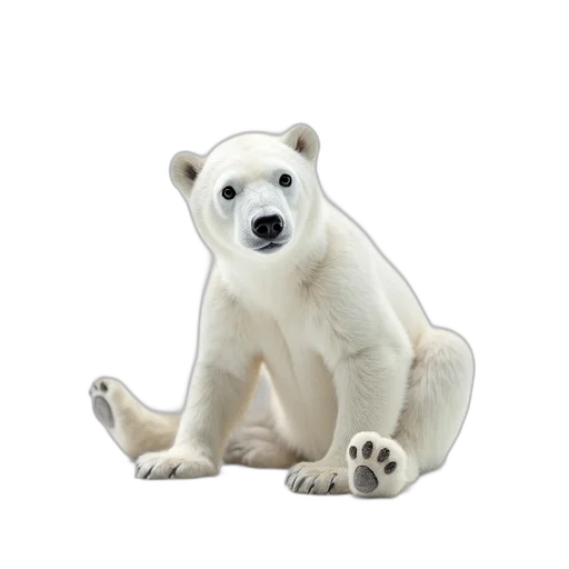 animal, creature, photorealistic, concept art, 3d render, white, polar, bear transparent PNG cut-out