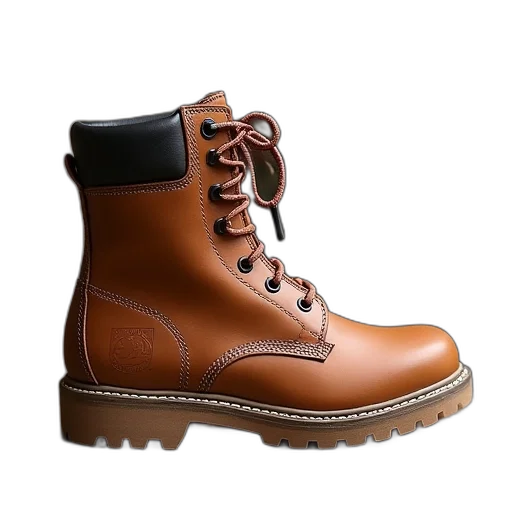 shoes, 3d render, photorealistic, timber, safety, boot, also, designed transparent PNG cut-out