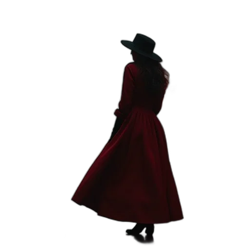 hat, dress, jacket, staff transparent PNG cut-out