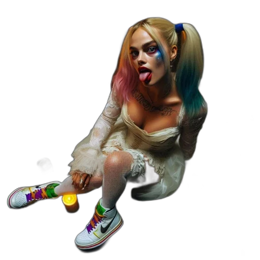 shoes, dress, mask, creature, concept art, cyberpunk, pixel art, 3d render transparent PNG cut-out