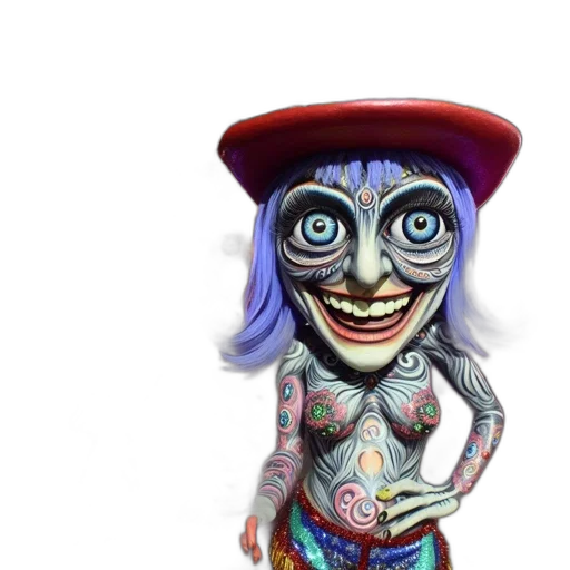 mask, face, creature, dress, 3d render, concept art, cartoon, fantasy art transparent PNG cut-out