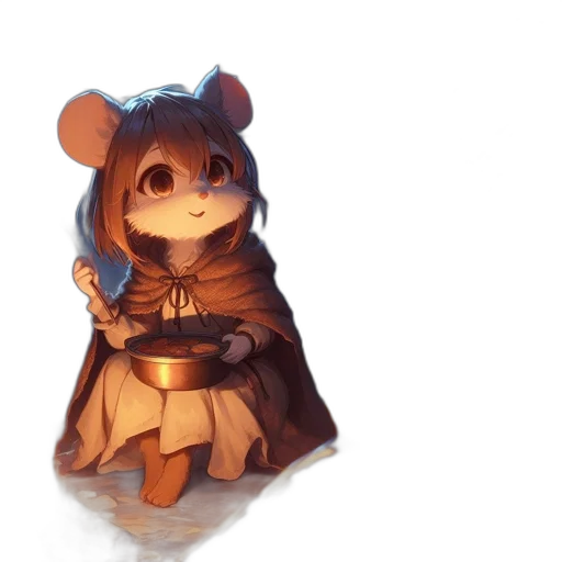 staff, dress, crown, creature, fantasy art, concept art, pixel art, anime transparent PNG cut-out