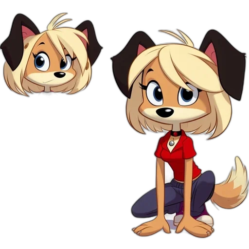 staff, cartoon, concept art, 3d render, pixel art, two, anthropomorphic, fox transparent PNG cut-out