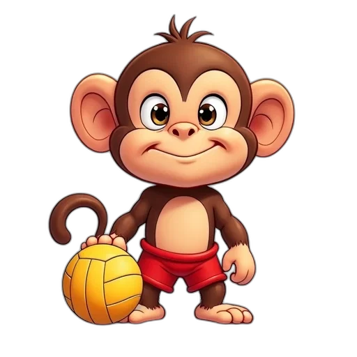 animal, 3d render, cartoon, concept art, photorealistic, character, monkey, scowl transparent PNG cut-out