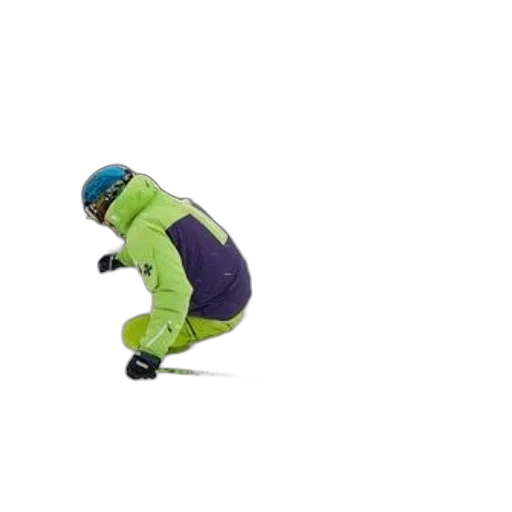 creature, animal, staff, dragon, skier, green, purple, jacket transparent PNG cut-out