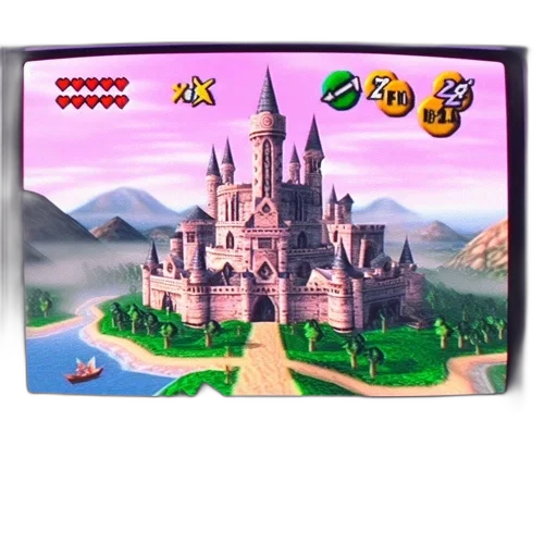 crown, concept art, 3d render, pixel art, fog, retro, video, game transparent PNG cut-out
