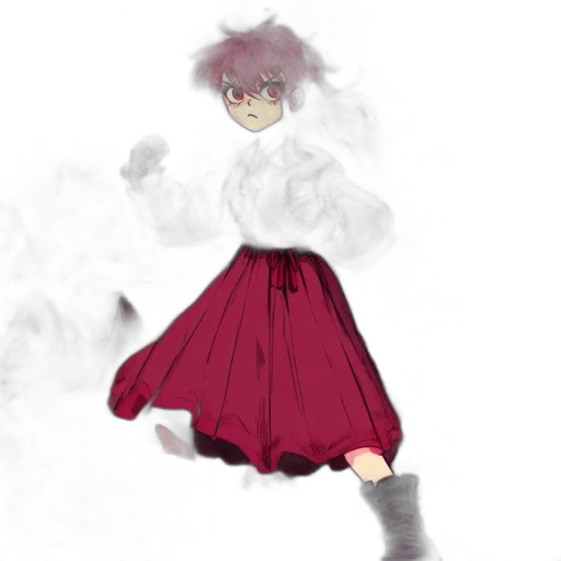 dress, creature, weapon, mask, concept art, anime, watercolor, pixel art transparent PNG cut-out