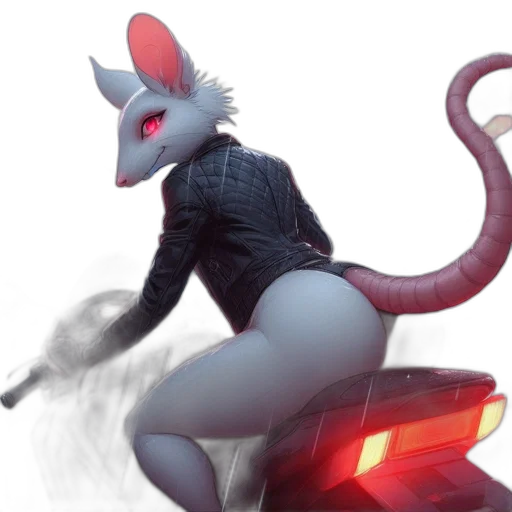 jacket, animal, concept art, cyberpunk, fantasy art, 3d render, futuristic, cityscape transparent PNG cut-out