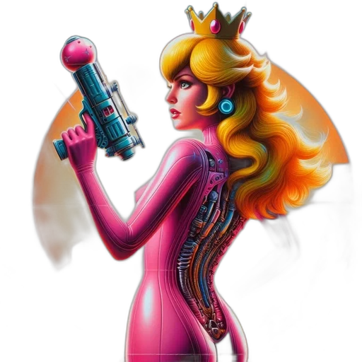 weapon, crown, staff, concept art, fantasy art, pixel art, comic book art, neon transparent PNG cut-out