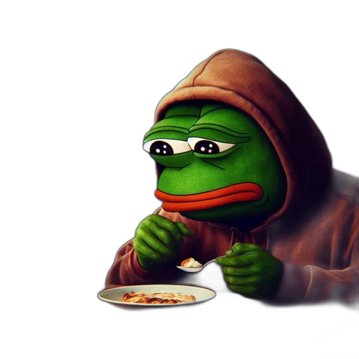 food, jacket, face, creature, photorealistic, concept art, anthropomorphic, frog transparent PNG cut-out