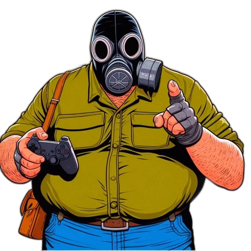 mask, jacket, comic book art, concept art, animated, figure, dressed, green transparent PNG cut-out