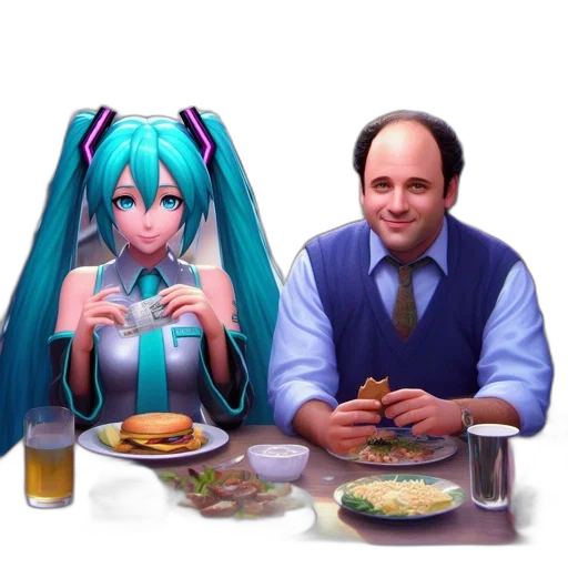 food, robot, animal, staff, vaporwave, anime, pixel art, concept art transparent PNG cut-out