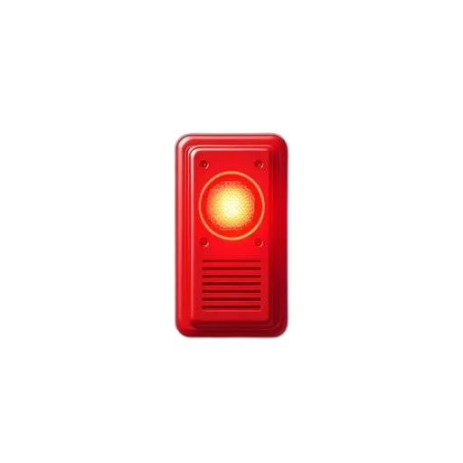 robot, car, 3d render, red, fire, alarm, light, siren transparent PNG cut-out