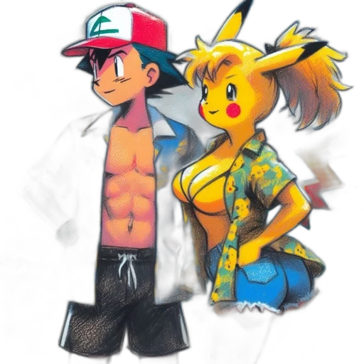 concept art, pixel art, comic book art, watercolor, two, characters, male, blue transparent PNG cut-out