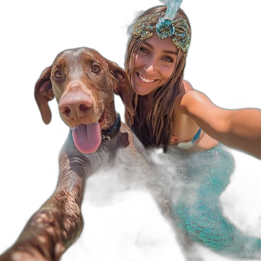 creature, animal, underwater, woman, dressed, mermaid, takes, selfie transparent PNG cut-out