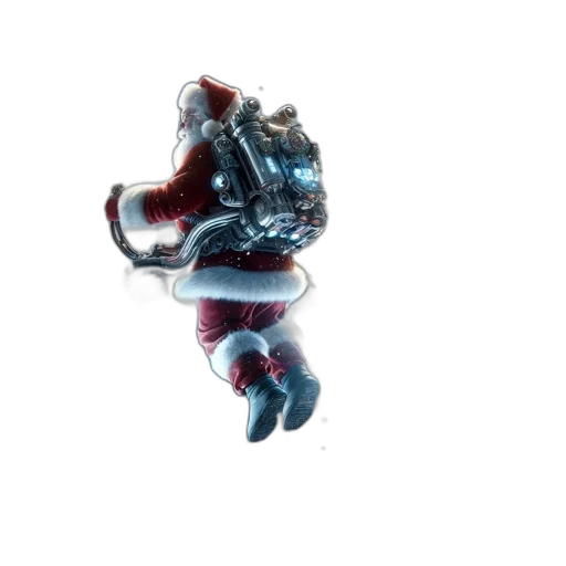 robot, weapon, creature, shoes, 3d render, concept art, photorealistic, outer space transparent PNG cut-out