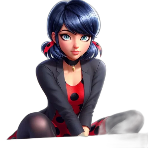 dress, face, jacket, robot, anime, concept art, 3d render, comic book art transparent PNG cut-out