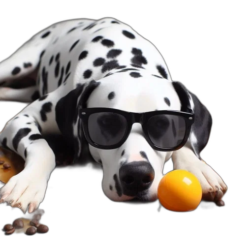 animal, food, staff, jewelry, photorealistic, 3d render, dalmatian, dog transparent PNG cut-out