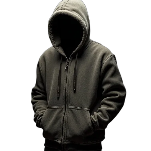 jacket, staff, 3d render, photorealistic, concept art, cyberpunk, dark, condor transparent PNG cut-out