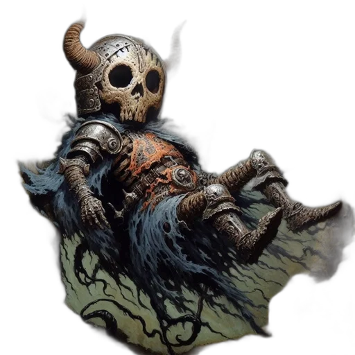 mask, creature, staff, face, fantasy art, concept art, photorealistic, dark transparent PNG cut-out