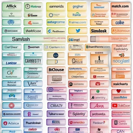 colorful, pastel, collection, different, online, dating, site, names transparent PNG cut-out