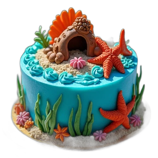 food, dragon, 3d render, underwater, chocolate, sea, cake, decorated transparent PNG cut-out