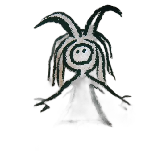 hair, creature, mask, animal, concept art, photorealistic, fantasy art, watercolor transparent PNG cut-out