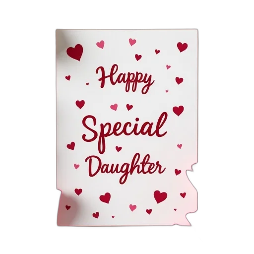 very, special, daughter, birthday, card transparent PNG cut-out