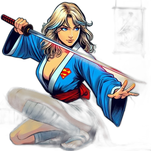 staff, sword, comic book art, concept art, fantasy art, anime, blue, animated transparent PNG cut-out