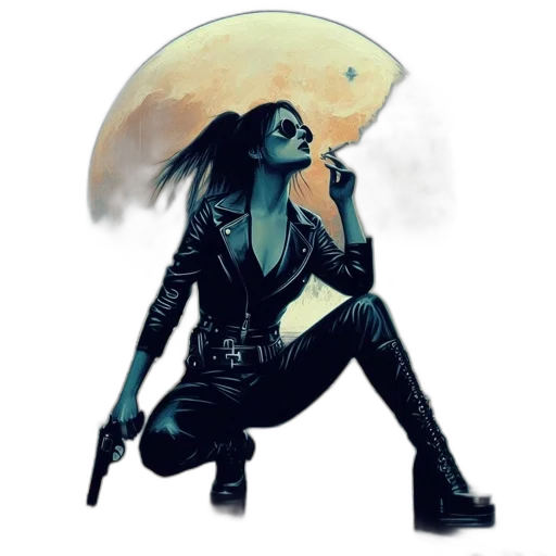 jacket, umbrella, concept art, comic book art transparent PNG cut-out