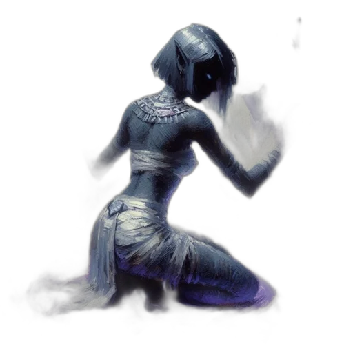 dress, creature, mask, robot, concept art, fantasy art, watercolor, pixel art transparent PNG cut-out
