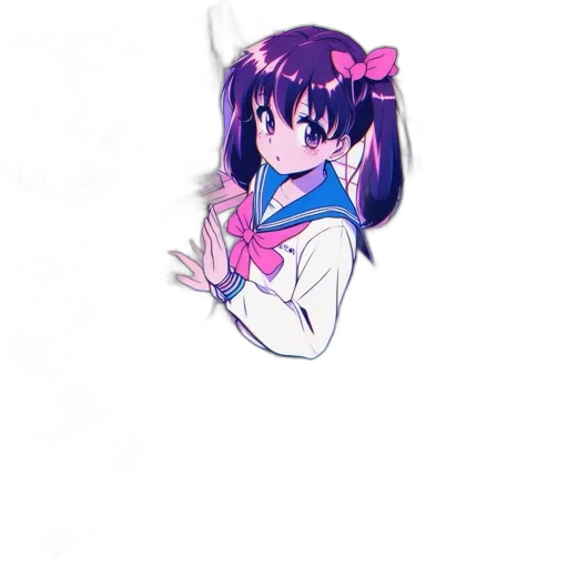 weapon, umbrella, flower, staff, anime, vaporwave, pixel art, cartoon transparent PNG cut-out
