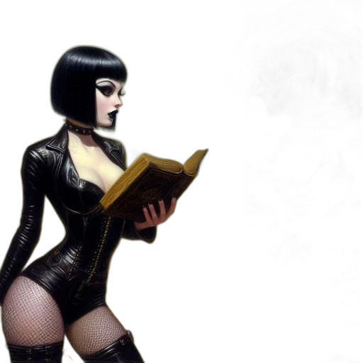 dress, mask, comic book art, concept art, fantasy art, photorealistic, woman, gothic transparent PNG cut-out