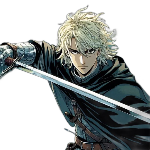 sword, weapon, staff, comic book art, concept art, fantasy art, anime, animated transparent PNG cut-out
