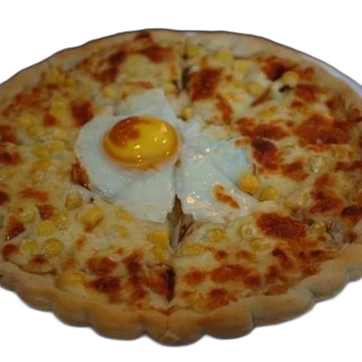 food, crown, 3d render, photorealistic, pizza, cheese, corn, egg transparent PNG cut-out