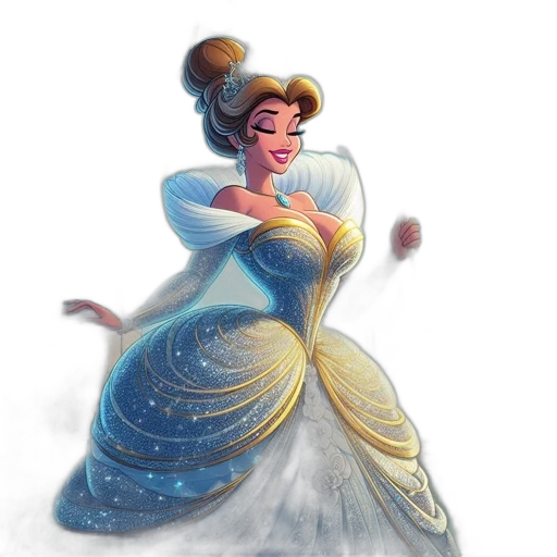 dress, crown, concept art, watercolor, fantasy art, pencil sketch, snow, underwater transparent PNG cut-out