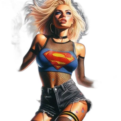comic book art, concept art, fantasy art, photorealistic, neon lights, neon, digitally, illustrated transparent PNG cut-out