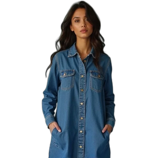 jacket, dress, blue, woman transparent PNG cut-out