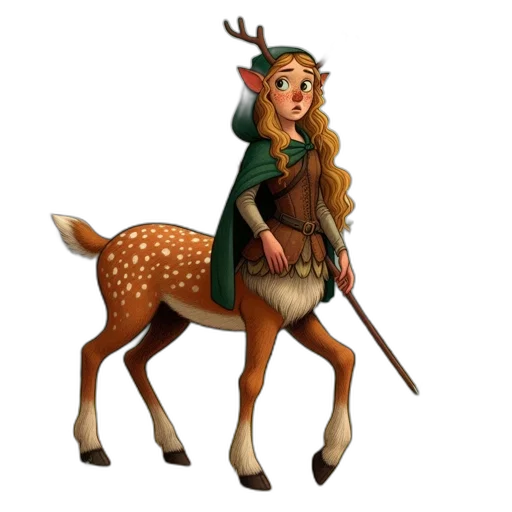 animal, staff, fantasy art, concept art, 3d render, pixel art, mystic, forest transparent PNG cut-out