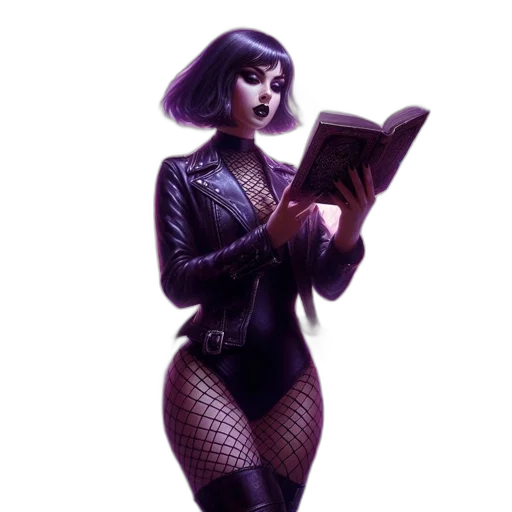 jacket, comic book art, concept art, cyberpunk, fantasy art, neon lights, dark, woman transparent PNG cut-out