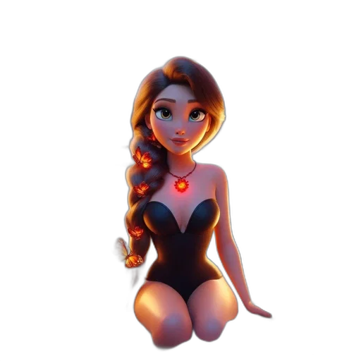 dress, jewelry, crown, 3d render, concept art, pixel art, fantasy art, neon lights transparent PNG cut-out