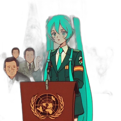 staff, robot, weapon, jacket, anime, cartoon, concept art, vaporwave transparent PNG cut-out